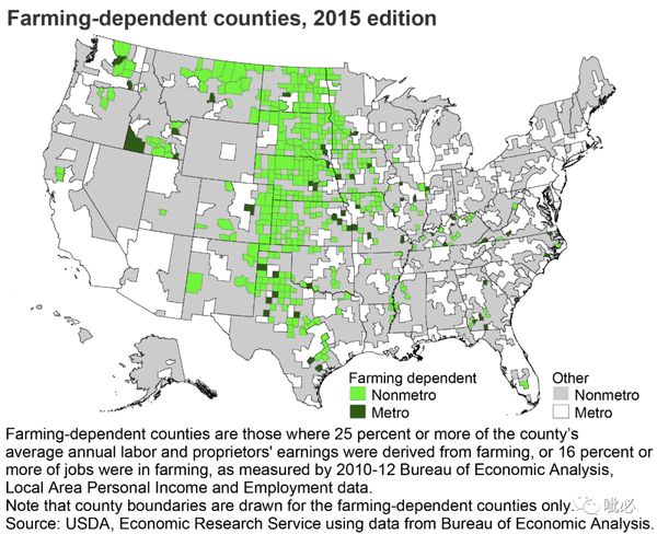 美国非农业人口_美国农业带分布图(2)