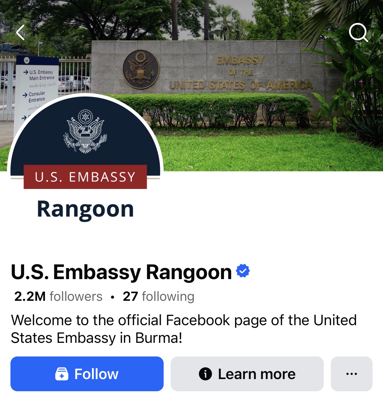 美驻缅甸使馆通告：因财政预算未获批 再次暂停脸书账号运营