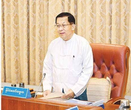 缅甸总统吴敏昂莱介绍缅甸国内水力资源情况