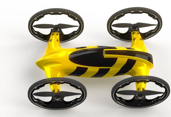 是玩具 是未来 汽车瞬间“变身”四旋翼直升机