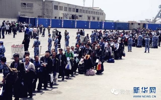中国政府撤离在也门中国公民