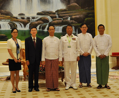 驻缅甸大使杨厚兰辞行拜会缅副总统赛貌康