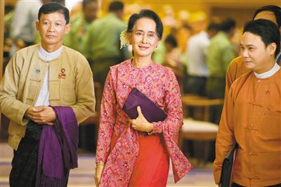 缅甸新议会人民院举行首次会议(图)