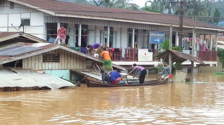 缅甸多省暴雨引发洪灾