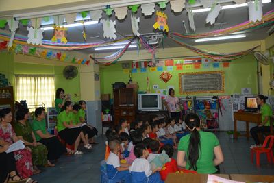 缅华妇协教育中心举行外派教师“示范课”活动