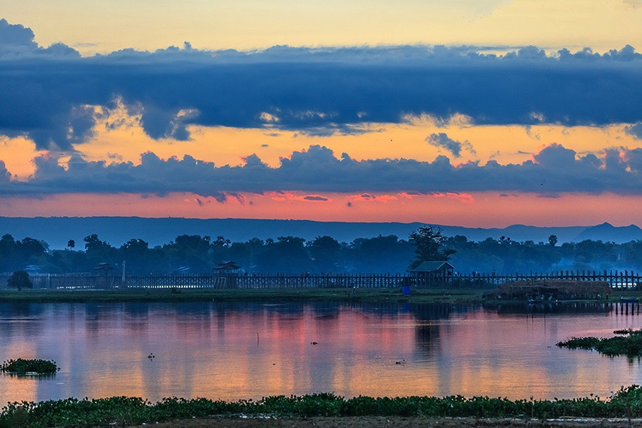 缅甸曼德勒——爱情湖的清晨