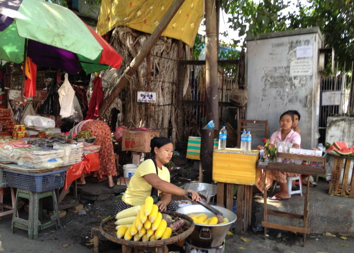 缅甸——仰光街头之魅力风情