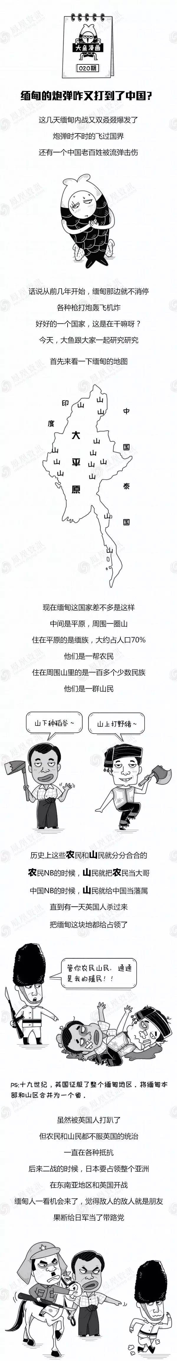 漫画：缅甸的炮弹咋又打到了中国？