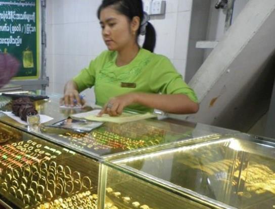 1月9-13日缅甸国内黄金每缅钱上涨了1万缅币