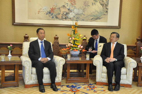 外交部副部长刘振民会见缅甸前议长