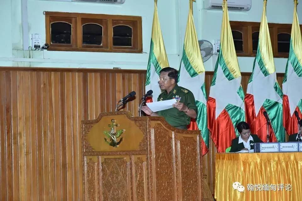 缅甸国防军总司令敏昂莱谈67空难
