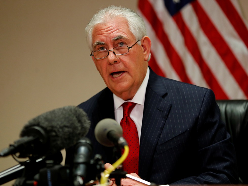 美国务卿蒂勒森警告：美国准备用武力对付朝鲜