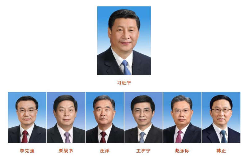 十九届中央政治局常委（简历）