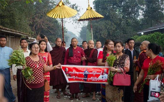 缅极端派僧人领袖 出狱获隆重迎接