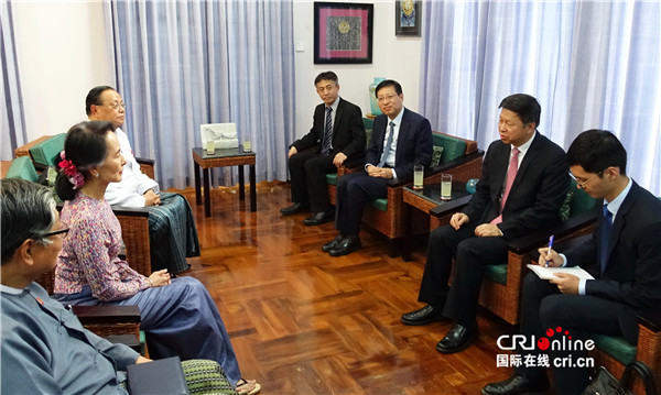 温敏、昂山素季分别会见宋涛