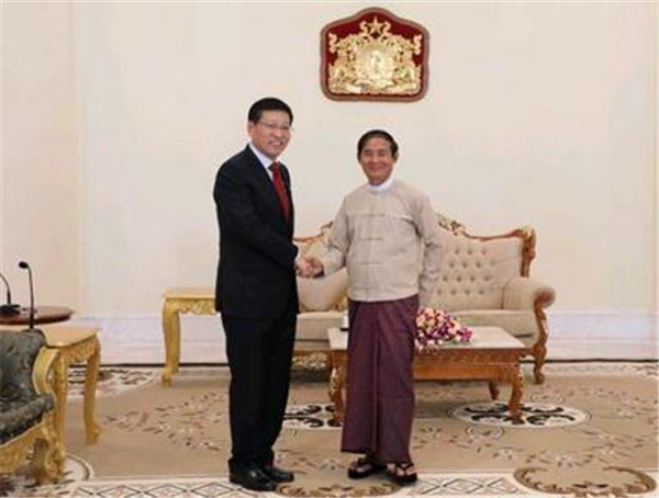 中国驻缅甸大使洪亮即将离任，已向缅甸总统温敏辞行