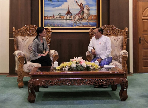 缅甸国际合作部长觉丁高度赞赏中国抗击新型冠状病毒肺炎疫情努力