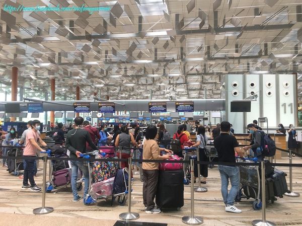 第六批151名缅甸公民从新加坡回国