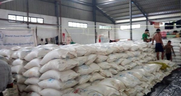 世界粮食计划署（WFP）资助的第二批大米和食品抵达钦邦百力瓦市