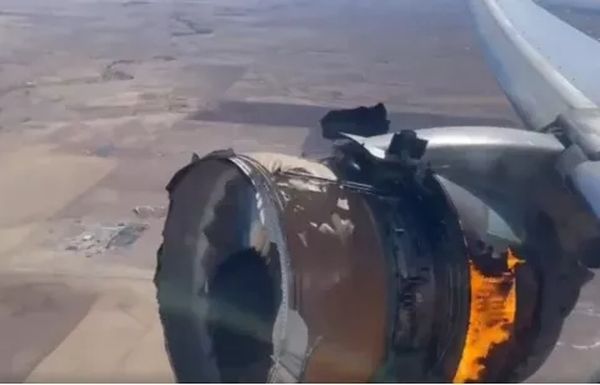 刚起飞，美波音客机引擎炸了
