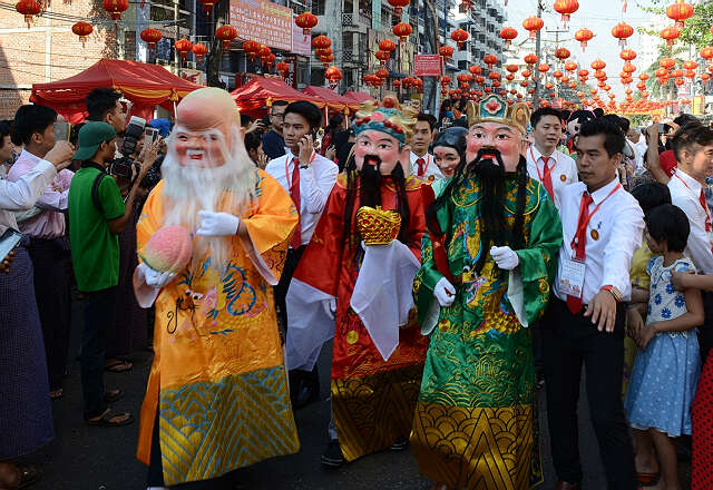 2017年缅甸仰光华人欢度春节（二）欢歌载舞 共度佳节