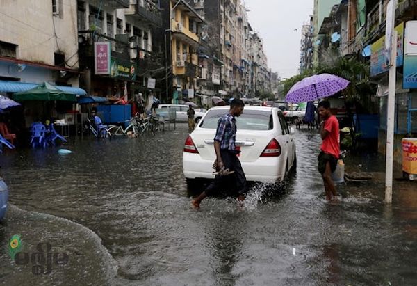 孟加拉湾南部强季风会给实皆省和克钦邦局部带来大雨
