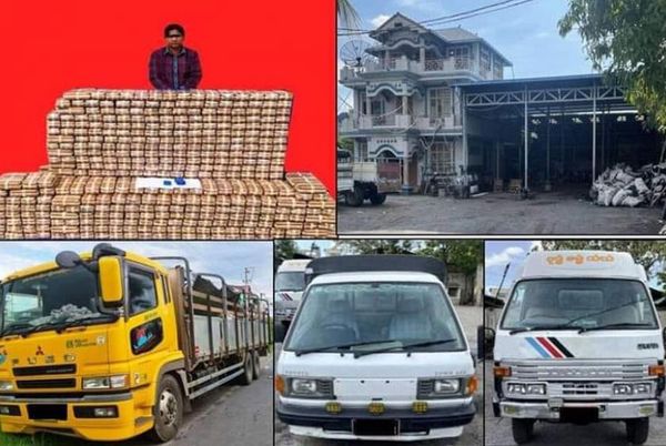 曼德勒省比基得昆镇一仓库内缉获价值59.25亿缅币的毒品