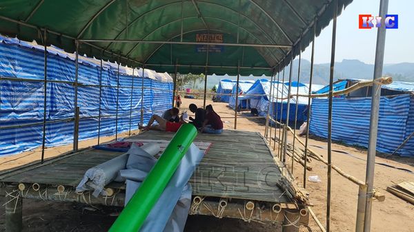 叻给高难民营为监测治疗奥密克戎患者正在建设隔离中心