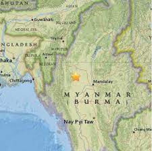 缅甸西部海域发生5.4级地震