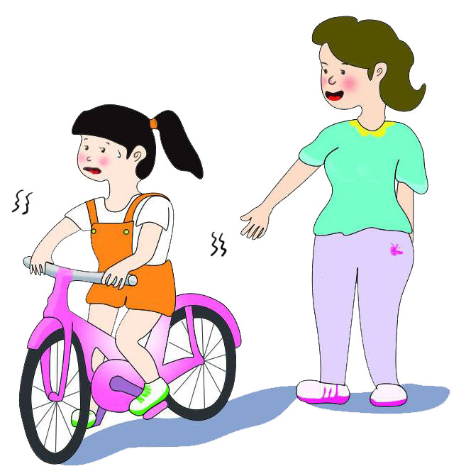 《第一次骑自行车》（明熊燕）