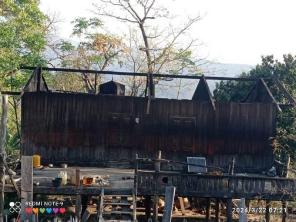 钦邦甘柏力市600多所房屋被大风摧毁