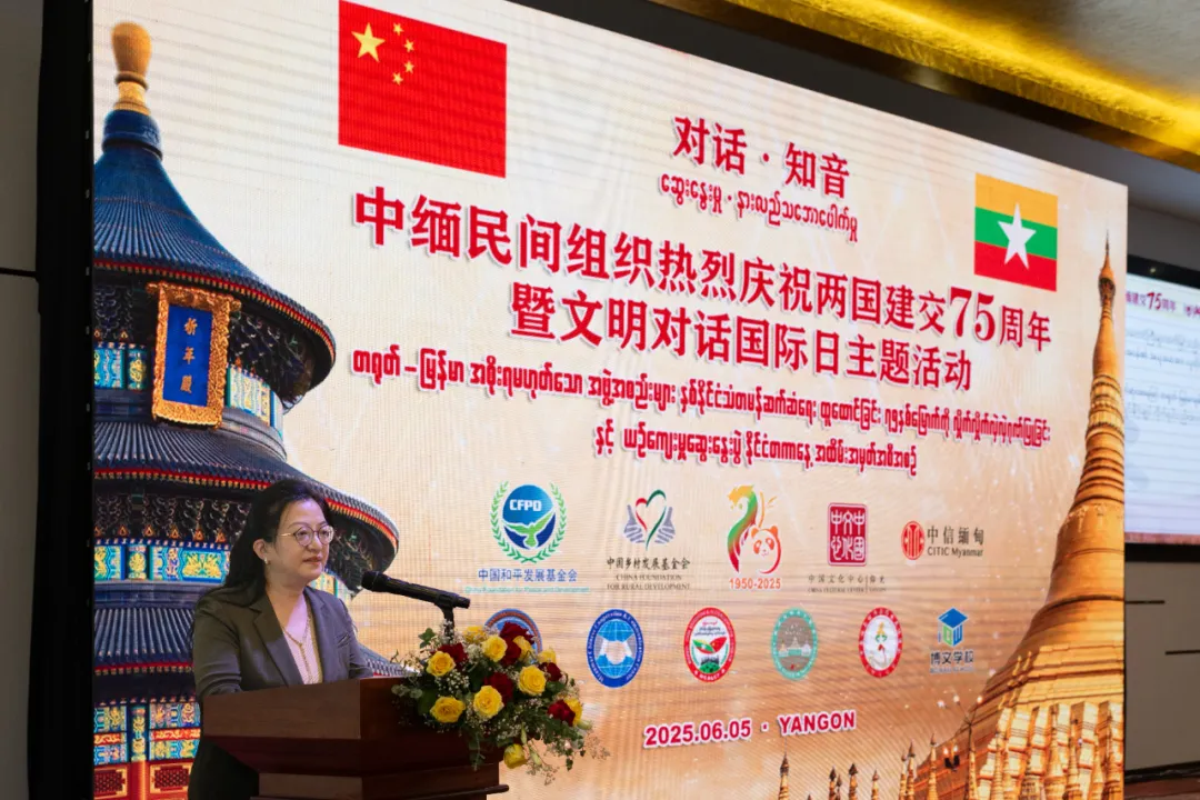 马珈大使出席中缅民间组织庆祝两国建交75周年暨文明对话国际日主题活动