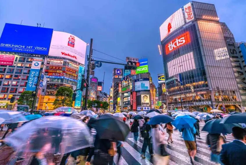 日本首都东京地区连续34天下雨创有史以来最长时间的下雨记录
